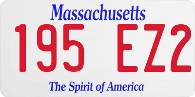 MA license plate 195EZ2