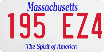 MA license plate 195EZ4
