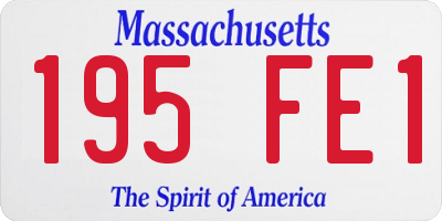 MA license plate 195FE1