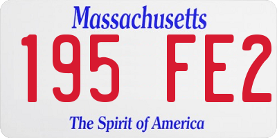 MA license plate 195FE2