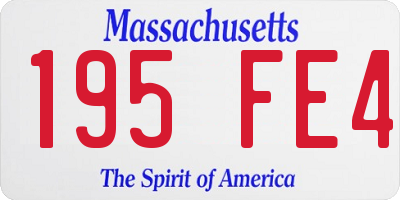 MA license plate 195FE4
