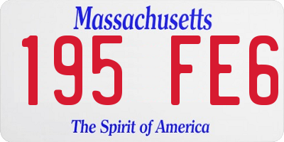 MA license plate 195FE6