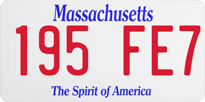 MA license plate 195FE7