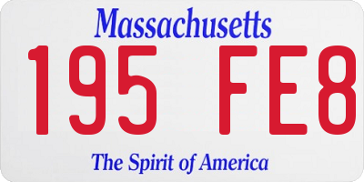 MA license plate 195FE8