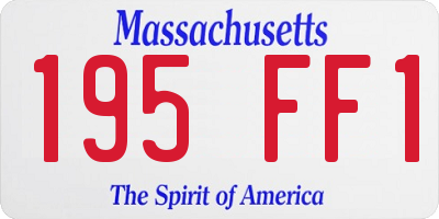 MA license plate 195FF1