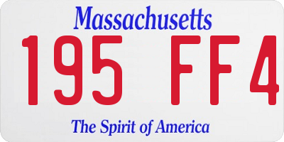 MA license plate 195FF4