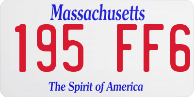MA license plate 195FF6