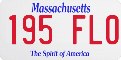MA license plate 195FL0