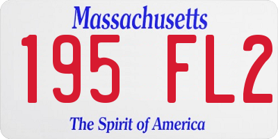 MA license plate 195FL2