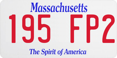 MA license plate 195FP2