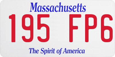 MA license plate 195FP6