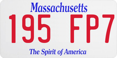 MA license plate 195FP7
