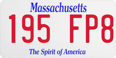 MA license plate 195FP8