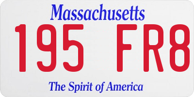 MA license plate 195FR8