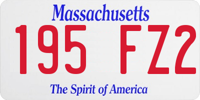 MA license plate 195FZ2