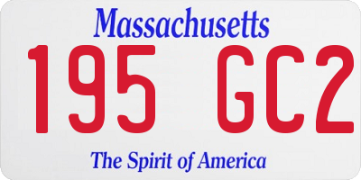 MA license plate 195GC2