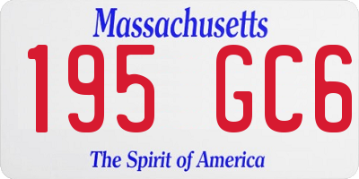 MA license plate 195GC6