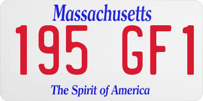 MA license plate 195GF1