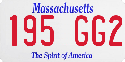 MA license plate 195GG2