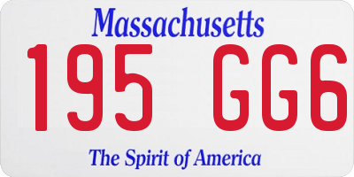 MA license plate 195GG6