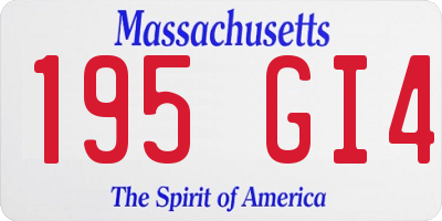 MA license plate 195GI4