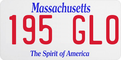 MA license plate 195GL0