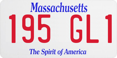 MA license plate 195GL1