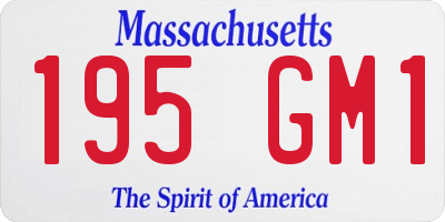 MA license plate 195GM1