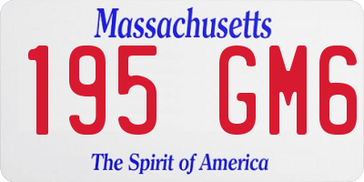 MA license plate 195GM6