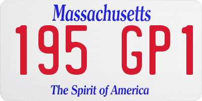MA license plate 195GP1