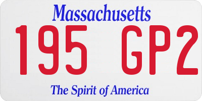 MA license plate 195GP2
