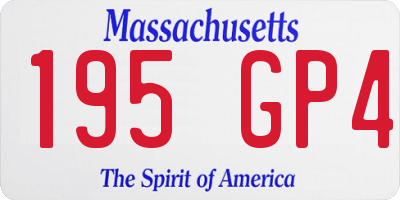 MA license plate 195GP4