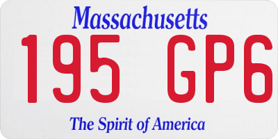 MA license plate 195GP6