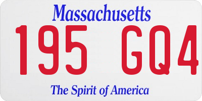 MA license plate 195GQ4