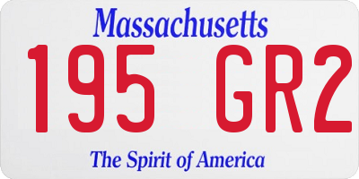 MA license plate 195GR2