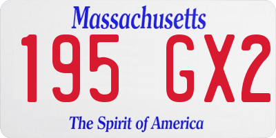 MA license plate 195GX2