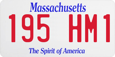 MA license plate 195HM1