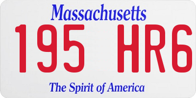 MA license plate 195HR6