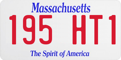MA license plate 195HT1