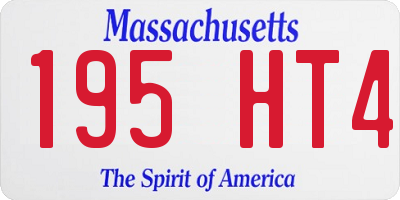 MA license plate 195HT4