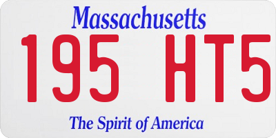 MA license plate 195HT5