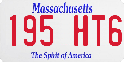 MA license plate 195HT6