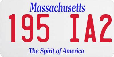 MA license plate 195IA2