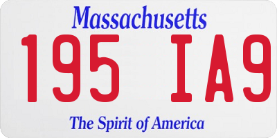 MA license plate 195IA9
