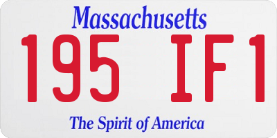 MA license plate 195IF1