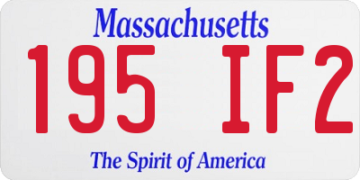 MA license plate 195IF2