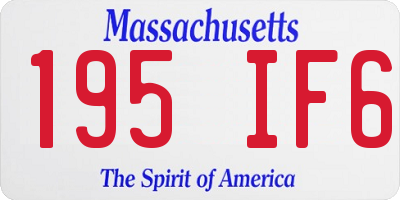 MA license plate 195IF6