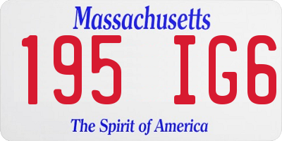 MA license plate 195IG6