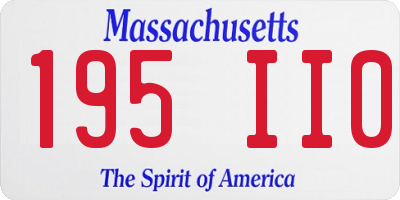 MA license plate 195II0