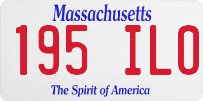 MA license plate 195IL0